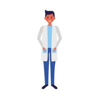 medico maschio con disegno vettoriale uniforme