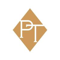 pt monogramma logo simbolo vettore design illustrazione