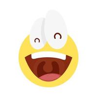 icona del giorno degli sciocchi emoji faccia pazza vettore