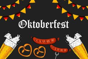 mano disegnato oktoberfest Festival sfondo illustrazione vettore