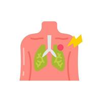 polmonite icona nel vettore. illustrazione vettore