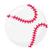 palla da baseball stile piatto design illustrazione vettoriale isolato su sfondo bianco icona segni. simboli del baseball gioco sportivo.
