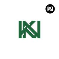 lettera kn monogramma logo design vettore