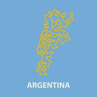 astratto ictus carta geografica di argentina per Rugby torneo. vettore