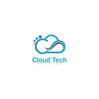 techno nube logo - nube esso logo vettore