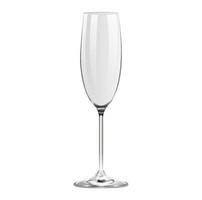 realistico vuoto Champagne bicchiere isolato su bianca sfondo vettore