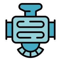 pompa irrigazione icona vettore piatto