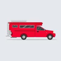 thai red minibus flat design.red thailandia van vector.traditional thai car vettore