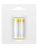energia batteria energia nel argenteo oro colore vettore illustrazione isolato su bianca sfondo