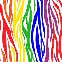 senza soluzione di continuità modello con colorato arcobaleno strisce. animale tigre Stampa. vettore grafica.