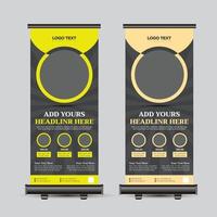 modello di banner roll up fast food vettore