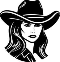 cowgirl, minimalista e semplice silhouette - vettore illustrazione