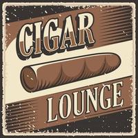 retro illustrazione vintage grafica vettoriale di cigar lounge adatta per poster o segnaletica in legno
