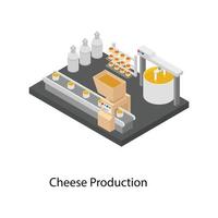 concetti di produzione di formaggio vettore
