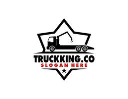 rimorchio camion servizio logo vettore per mezzi di trasporto azienda. pesante attrezzatura modello vettore illustrazione per il tuo marca.