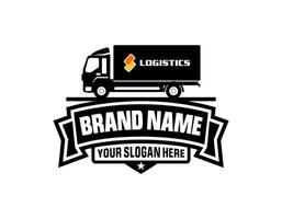 un' modello di camion logo, carico logo, consegna carico camion, logistica logo vettore