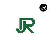 lettera jr monogramma logo design vettore