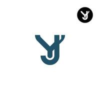 lettera jy yj monogramma logo design vettore