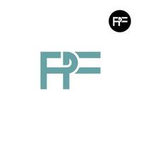 lettera pf monogramma logo design vettore