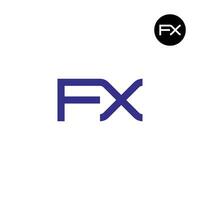 lettera fx monogramma logo design vettore