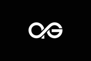 creativo e professionale iniziale lettera un' g infinito logo design modello su nero sfondo vettore