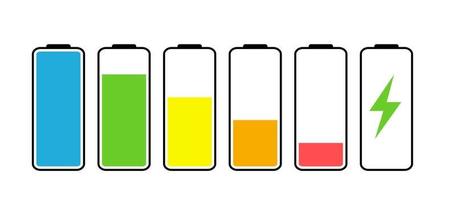 icona della batteria isolato su bianco. illustrazione vettoriale