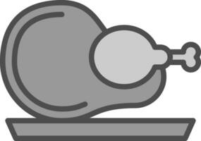 arrosto pollo vettore icona design