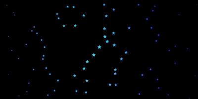 layout vettoriale blu rosa scuro con stelle luminose