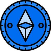 Ethereum monete vettore icona design