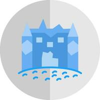 ghiaccio castello vettore icona design