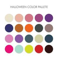 impostato di Halloween colore tavolozza vettore