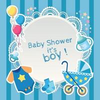 roba appena nata baby shower per bambino vettore