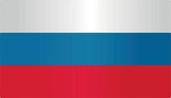vettore piatto simbolo bandiera russia con colore sfumato