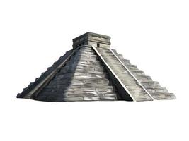 tempio di kukulkan, piramide a chichen itza, yucatan, messico da una spruzzata di acquerello, disegno colorato, realistico. illustrazione vettoriale di vernici