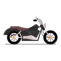 moto vecchio stile chopper veicolo vettore