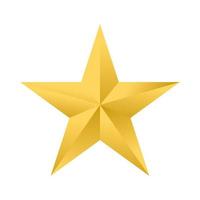 icona isolata forma decorazione stella dorata vettore