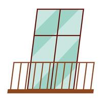 finestra isolata su disegno vettoriale