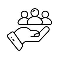 mano Tenere persone mostrando concetto vettore di cliente assistenza, piatto icona di cliente cura