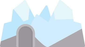 ghiaccio grotta vettore icona design