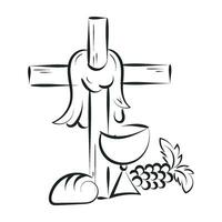 cristiano simbolo design per Stampa o uso come manifesto, carta, volantino, etichetta, tatuaggio o t camicia vettore
