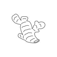 mano disegnato bambini disegno cartone animato vettore illustrazione Zenzero icona isolato su bianca sfondo