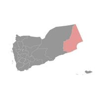 al mah governatorato, amministrativo divisione di il nazione di yemen. vettore illustrazione.