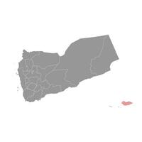 socotra governatorato, amministrativo divisione di il nazione di yemen. vettore illustrazione.