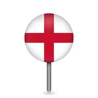 carta geografica pointer con Inghilterra. Inghilterra bandiera. vettore illustrazione.