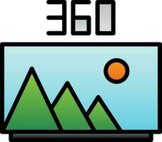 360 Immagine vettore icona design