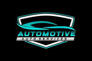 modello di logo per auto sportive, logo perfetto per le attività legate all'industria automobilistica vettore