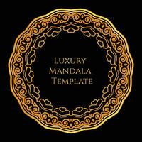 vettore moderno lusso mandala sfondo per decorazione, stampe, invitare, nozze, etnico nel d'oro colore