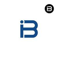 lettera ib bi monogramma logo design vettore