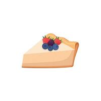 torta di formaggio con frutti di bosco, vettore illustrazione isolato su bianca sfondo