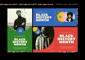 Black History Month Event Banner Vector